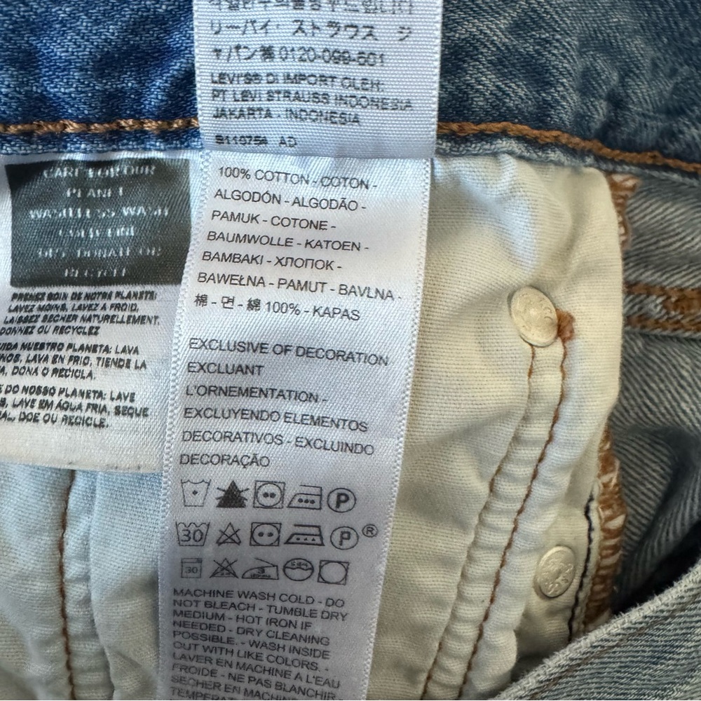 Levi's 501 Original Fit High Rise Shorts SZ 29 - Picture 6 of 6